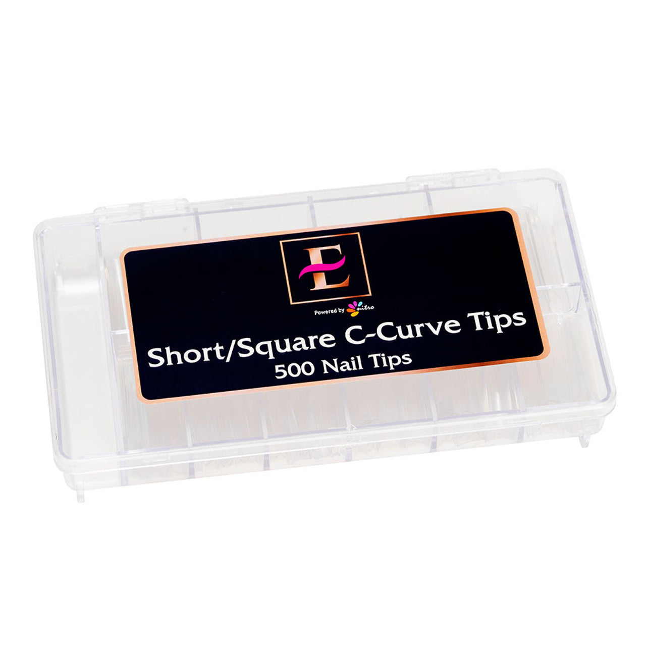 E Short/Square C-Curve Nail Tips (500 pcs)
