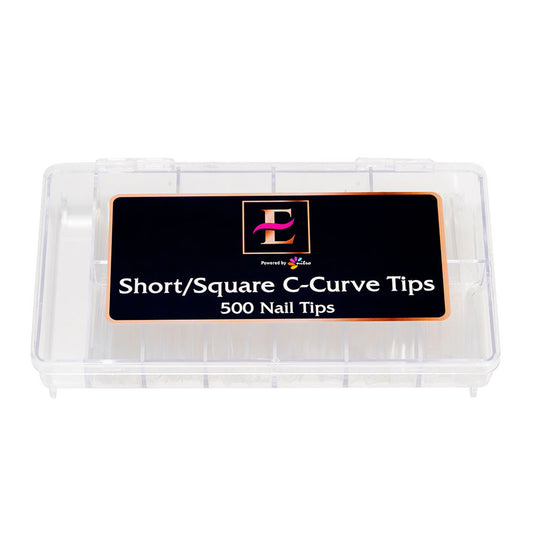 E Short/Square C-Curve Nail Tips (500 pcs)